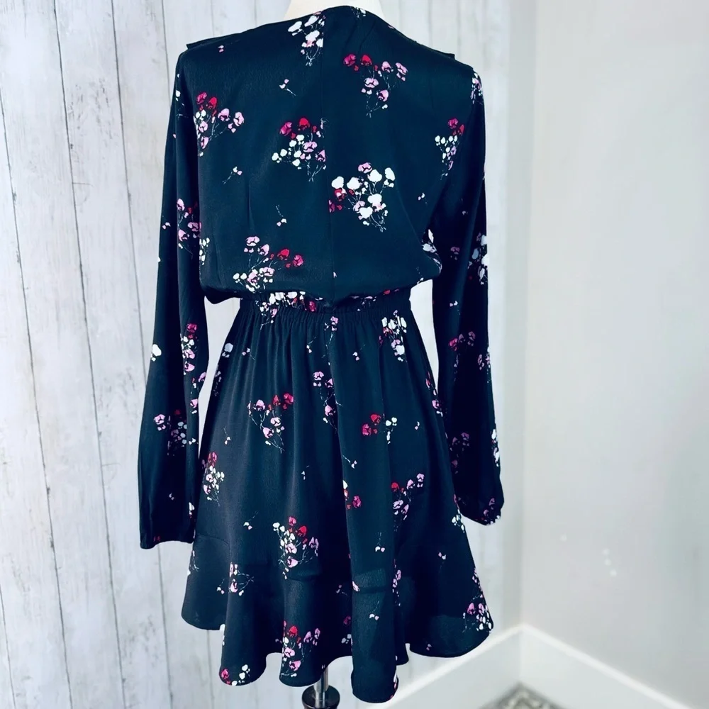 ✨ Express | Black Floral Ruffle Dress – Size Small - Picture 11 of 14